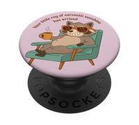 Votre Petit Rayon de Soleil Sarcastique est arrivé Raton Laveur PopSockets PopGrip Adhésif