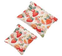Votre solution de voyage : 2 pcs Fresh Summer Fruits-837 Shrapnel Pouch - Trousse de maquillage compacte, Multicolore 05, A：7.1x5.8in/18x14.8cm，B:4.7x4.5in/12x11.5cm