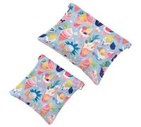 Votre solution de voyage : 2 pcs Fresh Summer Fruits-870 Shrapnel Pouch - Trousse de maquillage compacte, Multicolore 09, A：7.1x5.8in/18x14.8cm，B:4.7x4.5in/12x11.5cm