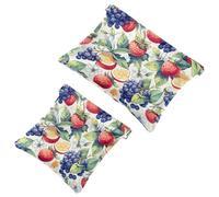 Votre solution de voyage : 2 pcs Fresh Summer Fruits-870 Shrapnel Pouch - Trousse de maquillage compacte, Multicolore 05, A：7.1x5.8in/18x14.8cm，B:4.7x4.5in/12x11.5cm