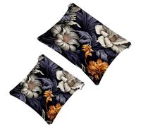 Votre solution de voyage : 2 pcs Ink Plants-309 Shrapnel Pouch - Trousse de maquillage compacte, Multicolore 06, A：7.1x5.8in/18x14.8cm，B:4.7x4.5in/12x11.5cm