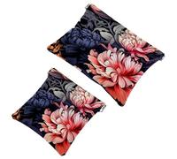 Votre solution de voyage : 2 pcs Ink Plants-309 Shrapnel Pouch - Trousse de maquillage compacte, Multicolore 05, A：7.1x5.8in/18x14.8cm，B:4.7x4.5in/12x11.5cm