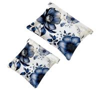 Votre solution de voyage : 2 pcs Ink Plants-309 Shrapnel Pouch - Trousse de maquillage compacte, Multicolore 09, A：7.1x5.8in/18x14.8cm，B:4.7x4.5in/12x11.5cm