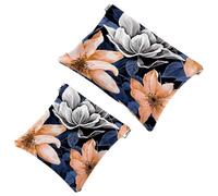 Votre solution de voyage : 2 pcs Ink Plants-309 Shrapnel Pouch - Trousse de maquillage compacte, Multicolore 10., A：7.1x5.8in/18x14.8cm，B:4.7x4.5in/12x11.5cm