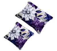 Votre solution de voyage : 2 pcs Ink Plants-342 Shrapnel Pouch - Trousse de maquillage compacte, Multicolore 01., A：7.1x5.8in/18x14.8cm，B:4.7x4.5in/12x11.5cm