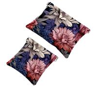 Votre solution de voyage : 2 pcs Ink Plants-342 Shrapnel Pouch - Trousse de maquillage compacte, Multicolore 05, A：7.1x5.8in/18x14.8cm，B:4.7x4.5in/12x11.5cm