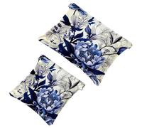 Votre solution de voyage : 2 pcs Ink Plants-408 Shrapnel Pouch - Trousse de maquillage compacte, Multicolore 02, A：7.1x5.8in/18x14.8cm，B:4.7x4.5in/12x11.5cm