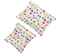 Votre solution de voyage : 2 pcs Summer Fruit-1464 Trousse de maquillage compacte, Multicolore 01., A：7.1x5.8in/18x14.8cm，B:4.7x4.5in/12x11.5cm