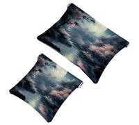 Votre solution de voyage : lot de 2 pochettes brillantes Moonlight-70 - Trousse de maquillage compacte, multicolore, A：7.1x5.8in/18x14.8cm，B:4.7x4.5in/12x11.5cm