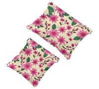 Votre solution de voyage : lot de 2 pochettes en éclats d'obus Art Flower-738 - Trousse de maquillage compacte, Multicolore 07, A：7.1x5.8in/18x14.8cm，B:4.7x4.5in/12x11.5cm