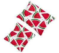 Votre solution de voyage : lot de 2 trousses de maquillage compactes Art Flower-1431, Multicolore 08, A：7.1x5.8in/18x14.8cm，B:4.7x4.5in/12x11.5cm