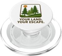 Votre Terre. Votre évasion. Aventure Hors réseau dans la forêt rétro PopSockets PopGrip pour MagSafe