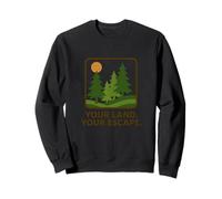 Votre Terre. Votre évasion. Aventure Hors réseau dans la forêt rétro Sweatshirt