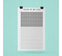 Votre vie en semaines de calendrier, vie en semaines affiche, calendrier semaines de vie - 5 200 semaines qui montrent votre vie et changent votre perspective (DIN A2 (420 x 594 mm), 40 années