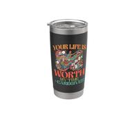 Votre vie vaut mon temps, soignant Gobelet isotherme en acier inoxydable double paroi