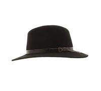 votrechapeau - Chapeau Fedora - Feutre Pliable - Marius - Noir - Tour de tête 62