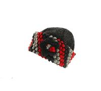 votrechapeau Zorah - Toque Laine Bouillie Anthracite/Rouge