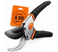 VOTREK® Sécateur de Jardin Bypass 21,5 cm - avec Lame SK5 & Ressort Scellé pour Mains Fragiles, Secateur et Ciseaux de Jardinage pour Rosiers, Arbres Fruitiers et Branches, Cadeau, Cisailles à gazon