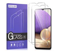 Votvloay 2 Pièces Verre Trempé pour Samsung Galaxy A32（5G）,Ultra Résistant Film Protection Écran, HD Ultra Transparent, sans Bulles, Dureté 9H Glass, Vitre Protecteur pour Samsung A32（5G） 6.5", Clear