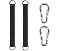 Votvlog 2 Pièces Sangle Balancoire Arbre, Crochets de Fixation pour Hamac, Balançoire, Sangles Lourde Suspension, Kit avec 2 Mousquetons D-Ring, pour Balancoire de Jardin Hamac ou Siège Suspendu