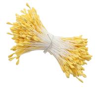 Votvlog 350 pièces Pipe Cleaner Pistil jaune avec deux têtes de perles 3mm Pipe Cleaner for Crafts, Tulip Bouquet Pipe Cleaner Accessory for DIY Craft Projects