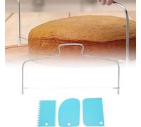 Votvlog Coupeur de gâteau, coupeur de gâteau, outil de pâtisserie, coupeur de base de gâteau, coupeur de gâteau en acier inoxydable, coupeur de dessert pour la pâtisserie, ligne facile