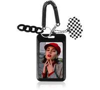 Votvlog Kpop Porte Badge Rigide,Porte Carte Bus,Photocard Holder Porte Clé Photo Kpop D'identité pour Album Idole Banque Photo Bus D'Étudiant Porte-Clés Étui de Protection, Cartes de Proximité