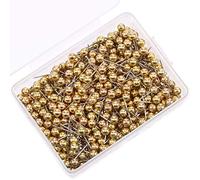 Votvlog Lot de 200 épingles à tête, Punaises à Tête Ronde Tacks Push Pins Épingles à Coudre avec Boîte Rangemen pour Tableau d'affichage, Carte, Marquage, la Famille, Tableau D'affichage en Liège