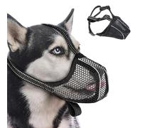Votvlog Muselière pour Chien, Muselière pour Petits Chiens de Taille Moyenne, Muselière pour Chien en Maille Douce et Respirante, Empêche de Mâcher, Manger, Mordre Couvre Muselière pour Chien (L)
