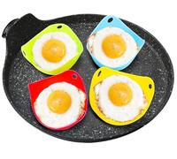 Votvlog Pocheuse à Oeufs en Silicone Cuit Oeuf Micro Onde, 4 Cuiseurs de Cuisine Antiadhésifs, Vapeur, Fours Micro-Ondes, Oquetier Anti-Adhésif, Oeuf Moule pour Four Micro-onde Multicolore, Sans BPA