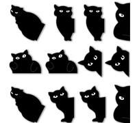 Votvlog Set de 12 Signets MagnéTiques en Forme de Chat Marqueurs de Livres IdéE Cadeau pour les Lecteurs les Amoureux des Chats Kawaii - Clips De Livre pour Enseignants, éTudiants