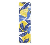 voucong Bande antidérapante indéchirable pour skateboard Motif citron Jaune Bleu 83 x 22,9 cm