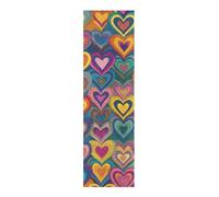 voucong Bande antidérapante pour skateboards Motif cœurs colorés rétro 83 x 22,9 cm