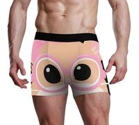 voucong Boxer pour homme Motif yeux de dessin animé, Yeux de dessin, M