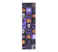 voucong Carrés violets mystérieux pour Halloween, skateboard, scooter, 83 × 22,9 cm Papel de lija para patinetas