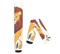 voucong Chaussettes au-dessus du genou pour femme - Chaussettes confortables extra longues pour le bureau - Pour Halloween, cosplay, fête, festival, simple safari lion