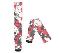 voucong Chaussettes montantes pour femme douces et confortables pour danseuses de mariage Crâne Rouge Terrible
