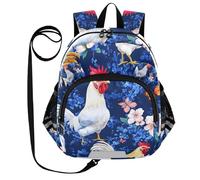 voucong Cute Ears Funny Yuanbao Chicken Royal Blue Kids Backpack Leash Garçons Filles Anti-Perte Sac à dos personnalisé avec poche pour bouteille d'eau et bande réfléchissante