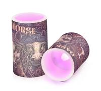 voucong Dark Horse Lot de 2 bougies électroniques à LED sans flamme pour homme avec télécommande