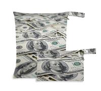 voucong Dollar Cash Rich Lot de 2 sacs humides lavables pour bébé avec poignées pour voyage