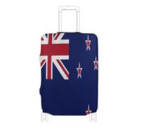 voucong Grande housse élastique anti-rayures pour valise, voyage Essentials Fit 45,7 à 81,3 cm, drapeau néo-zélandais, kiwi, bleu national, Drapeau néo-zélandais Kiwi National Bleu, L 26-28 in