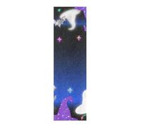 voucong Happy Halloween Dreamy Witch Hat Skateboard Tape Grip Tape Scooter 83 × 22,9 cm Papel de lija para patinetas