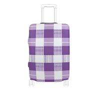 voucong Housse de bagage élastique anti-rayures pour valise, housse de protection pour bagages de 45,7 à 81,3 cm, Buffalo Check Violet, Buffalo Check Violet, L 26-28 in, Classique