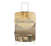 voucong Housse de bagage élastique anti-rayures pour valises de 45,7 à 81,3 cm, Bienvenue dans la culture du paysage chinois, XL 29-32 in, Classique