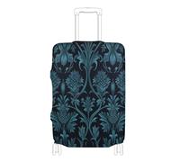 voucong Housse de bagage élastique extra large anti-rayures pour valise de 45,7 à 81,3 cm William Morris Turquoise Paisley Fleur, William Morris Cachemire Turquoise Fleur, XL 29-32 in, Classique