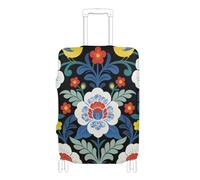 voucong Housse de bagage élastique lavable pour bagages William Morris 45,7 à 81,3 cm Motif oiseau Bleu, William Morris Oiseau à fleurs bleues, S 18-20 in, Classique
