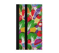 voucong Housse de poignée de porte colorée pour micro-ondes Motif fruits végétaux