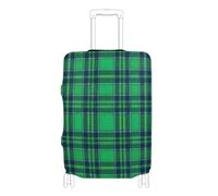 voucong Housse de protection élastique anti-rayures pour valise, accessoire de voyage, convient pour 45,7 à 81,3 cm, motif écossais écossais vert, Vintage Buffalo Plaid Carreaux Vert, XL 29-32 in