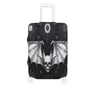 voucong Housse de protection élastique lavable pour bagages de 45,7 à 81,3 cm, motif tête de mort maléfique, noir, gothique, Crâne maléfique noir gothique, XL 29-32 in, Classique