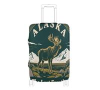 voucong Housse de protection élastique résistante aux rayures pour valises de voyage Essentials Fit 45,7 à 81,3 cm Alaska's Last Frontier, La dernière frontière de l'Alaska, L 26-28 in, Classique